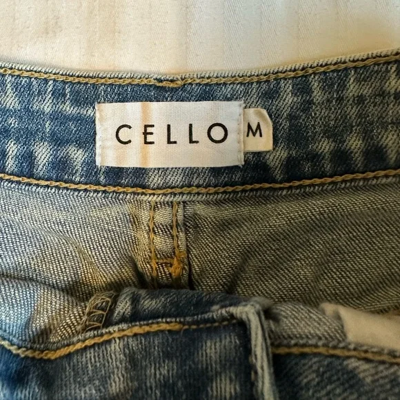 Cello Blue Jean Shorts Distressed Frayed Hem - Picture 3 of 7